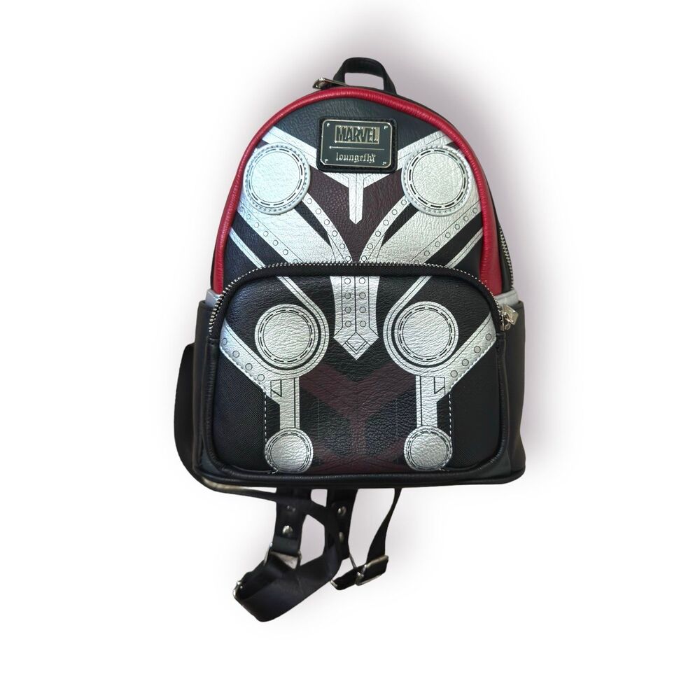 Loungefly Thor Mini Backpack Marvel‎ Love and Thunder Red Black Disney Parks
